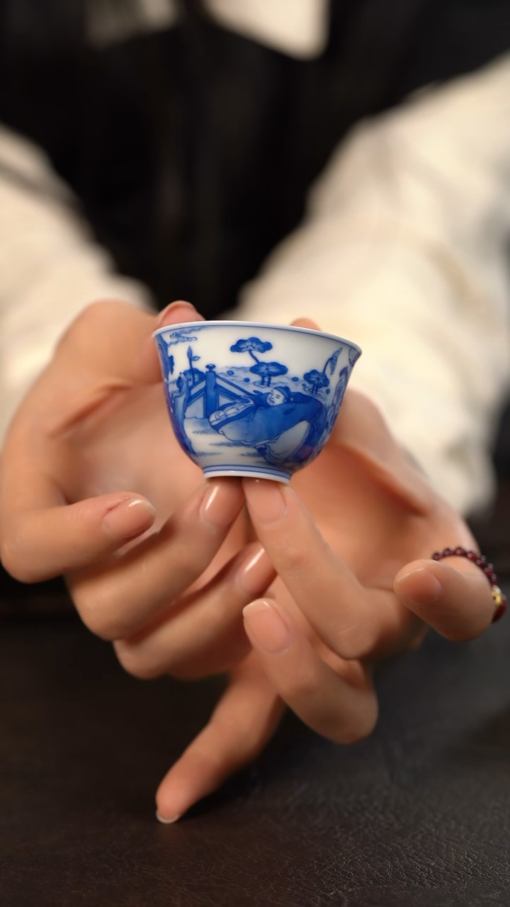 【闪购商品】杯仪贤堂矾红加金周敦颐爱莲一口杯