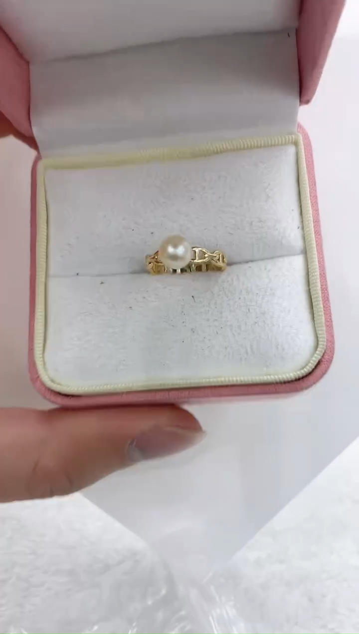 【闪购商品】海水珍珠戒指银S925镶嵌海水珍珠戒指
