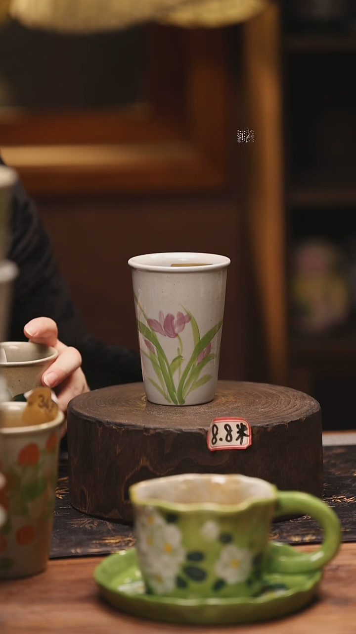 陶瓷景德镇高温釉下手绘陶瓷@L082@