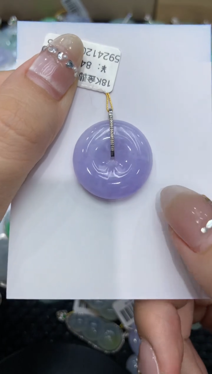 【闪购商品】翡翠颈饰18K金镶嵌222222222