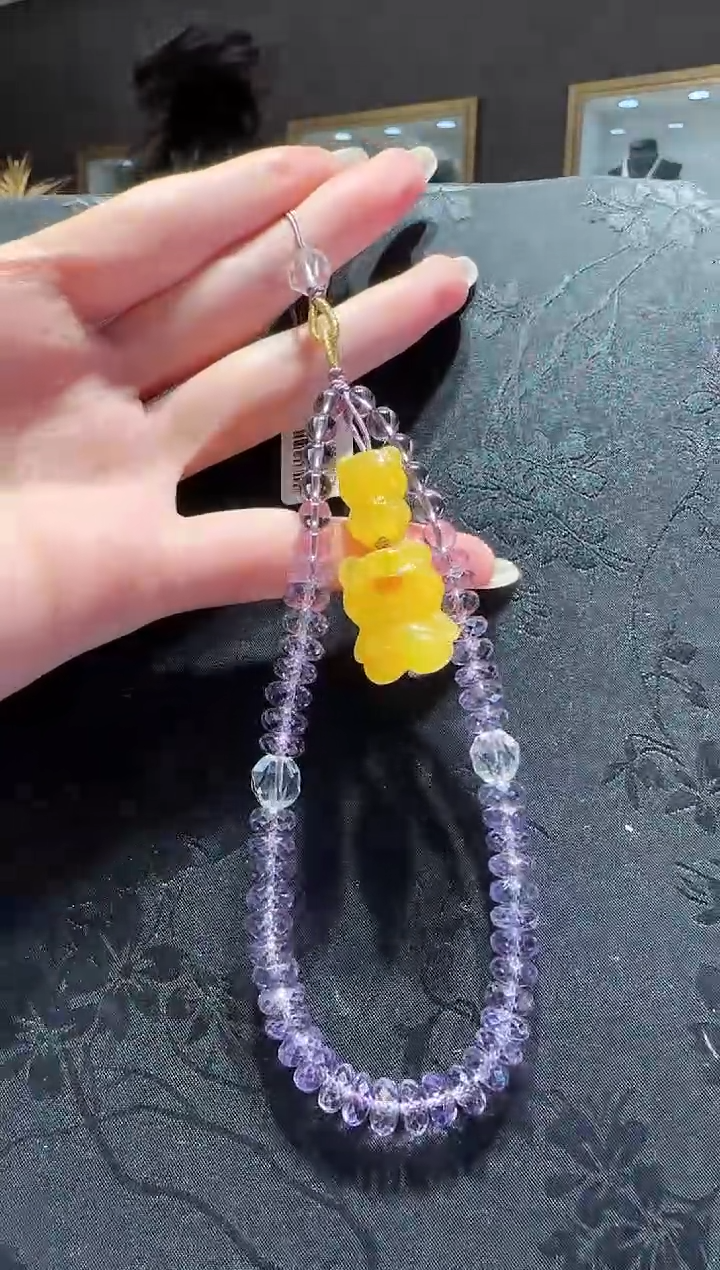 【闪购商品】紫晶手机链未镶嵌紫水晶手机链