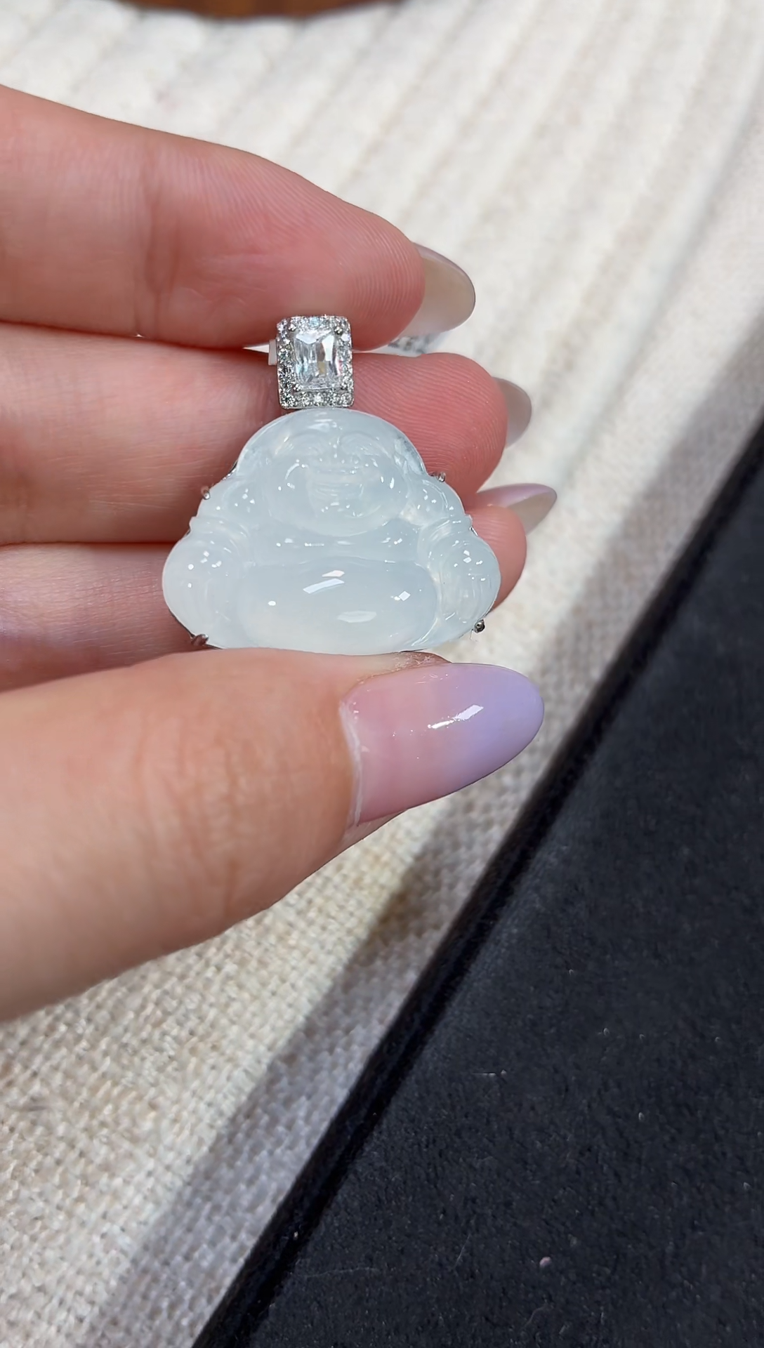 吊坠(不含链)银S925镶嵌翡翠【挽石珠宝】佛公