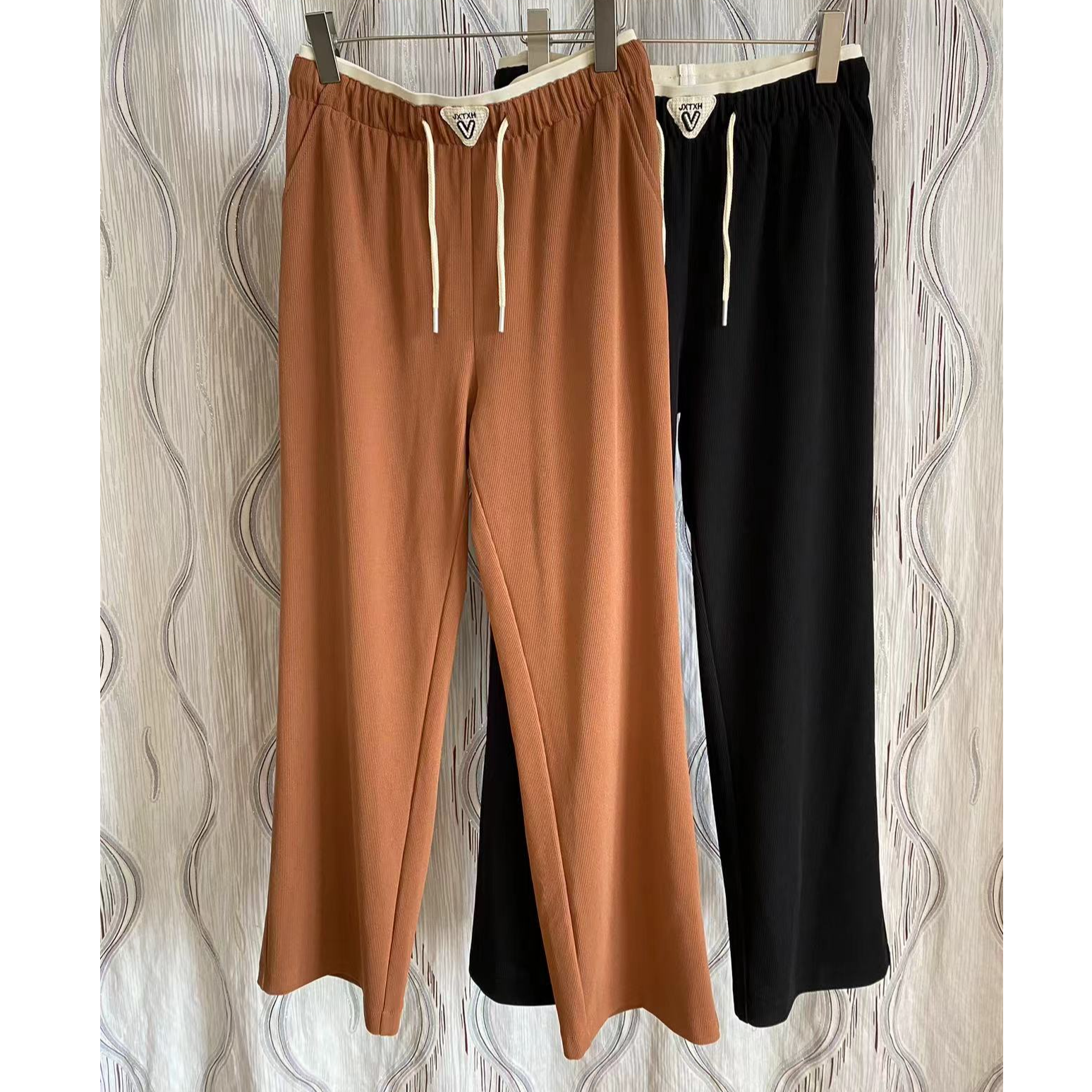 （J）胖人坊大码女装坑条裤01191  衣长101