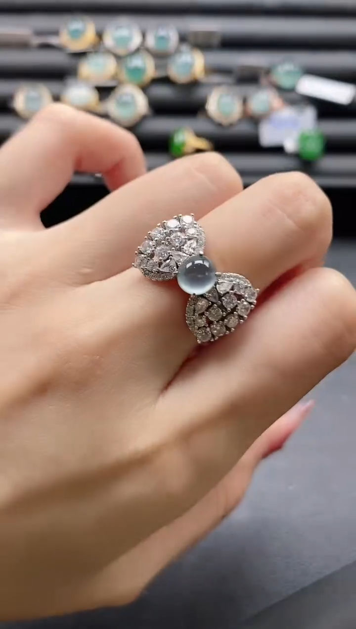 【闪购商品】翡翠戒指银S925镶嵌11111