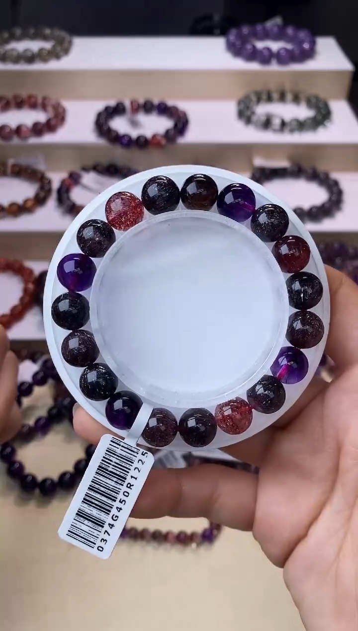 【闪购商品】水晶手链未镶嵌黑加仑超七单圈10m+