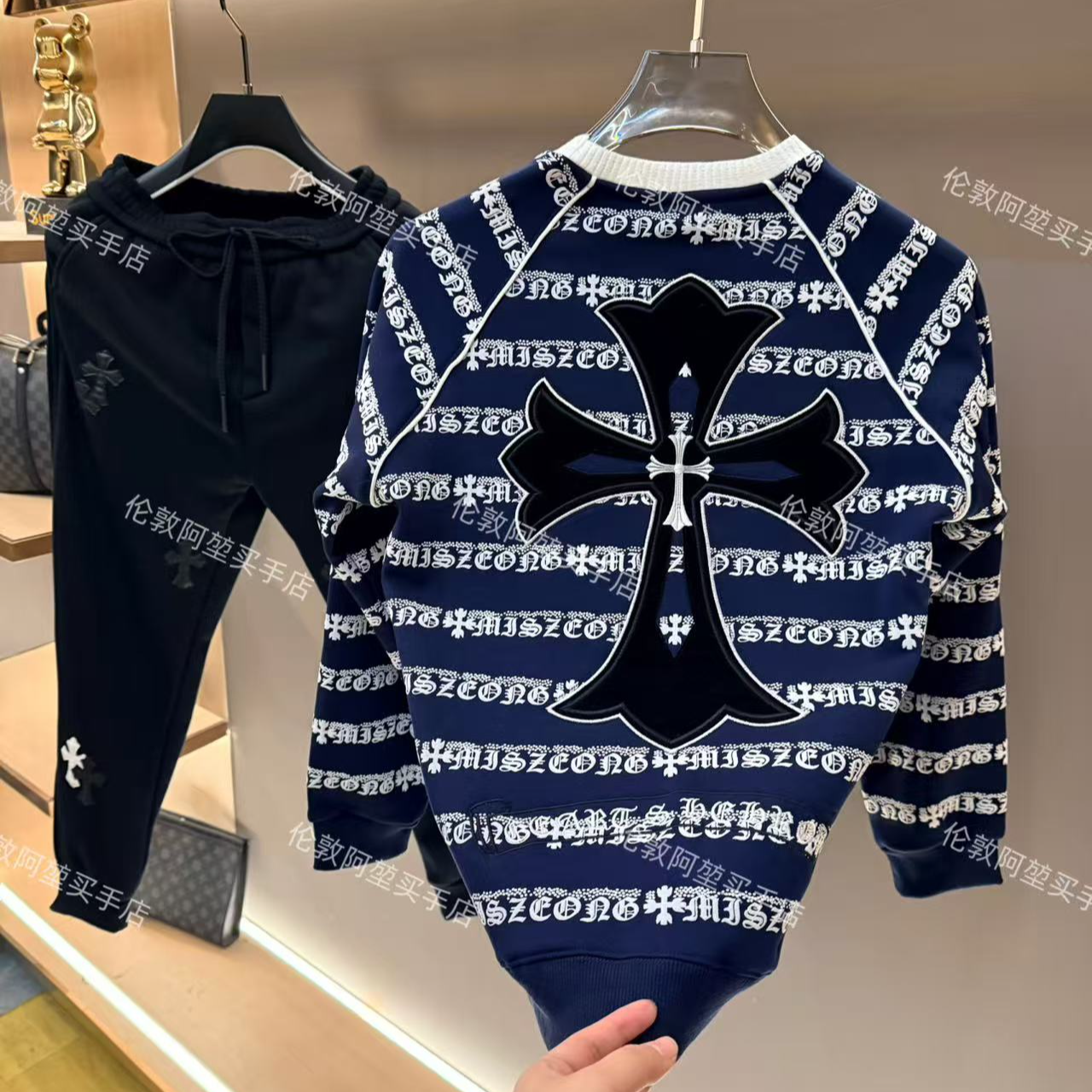 男士冬季新款轻奢休闲百搭修身时尚套装N69922