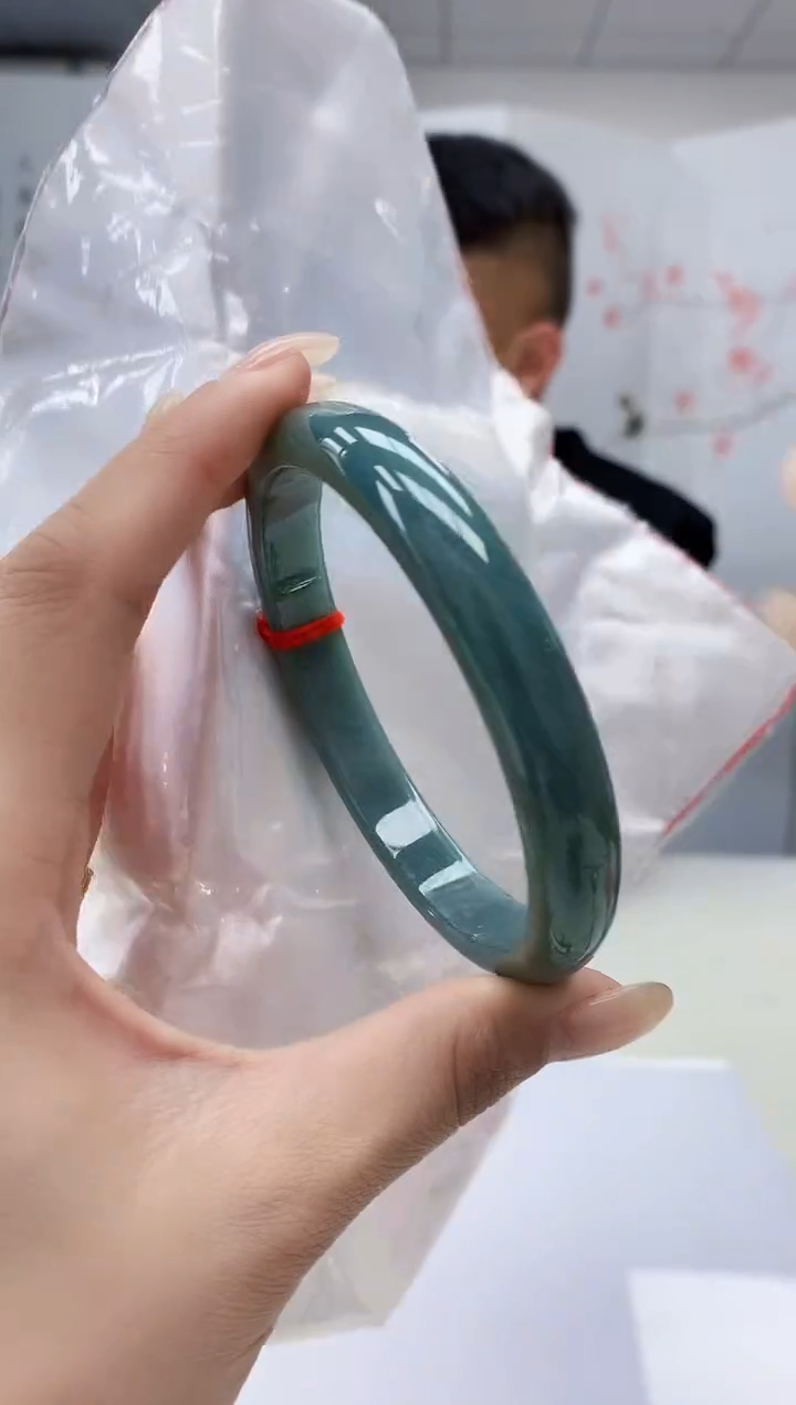 【闪购商品】定制翡翠未镶嵌4969Ir-毛货手镯（圈口68）195