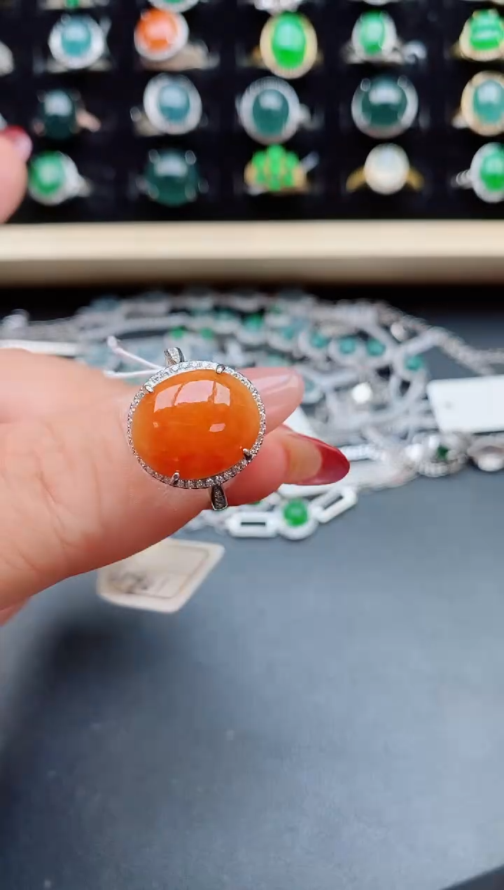 【闪购商品】翡翠戒指银S925镶嵌5080550