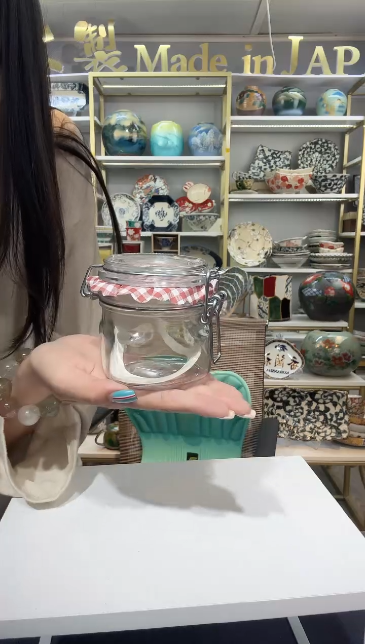 瓷墨西哥利比钢化玻璃密封罐2只