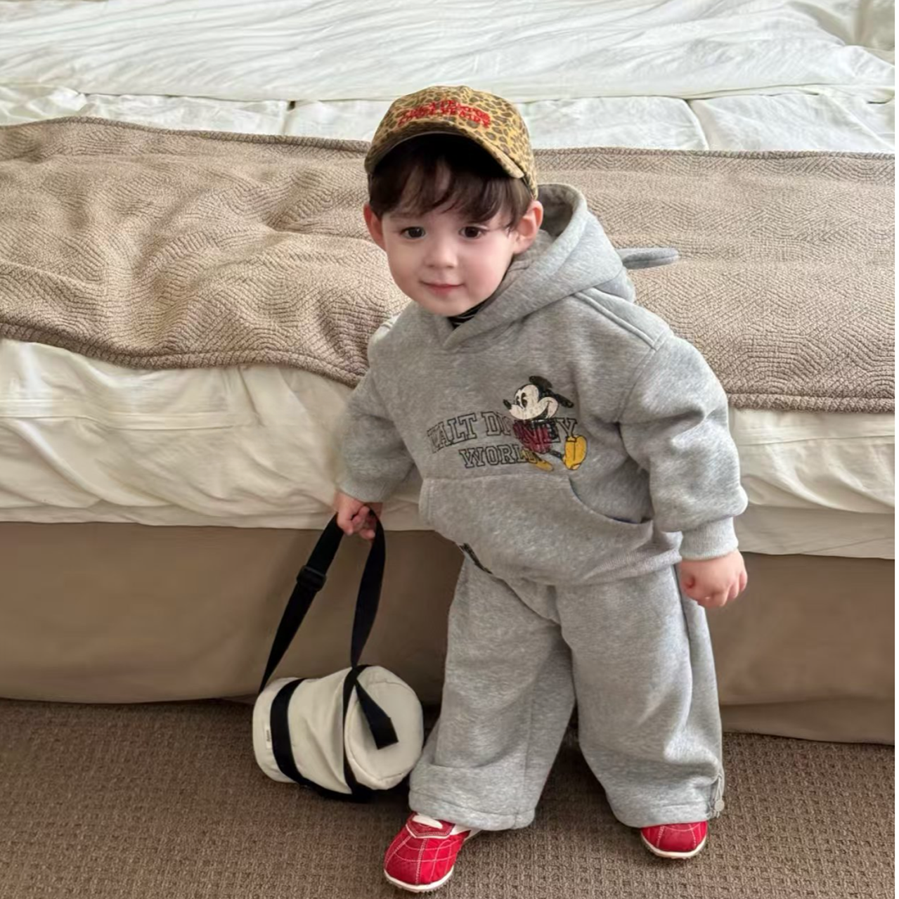 棉小九 而特别连帽加绒卫衣套装（小童）78983