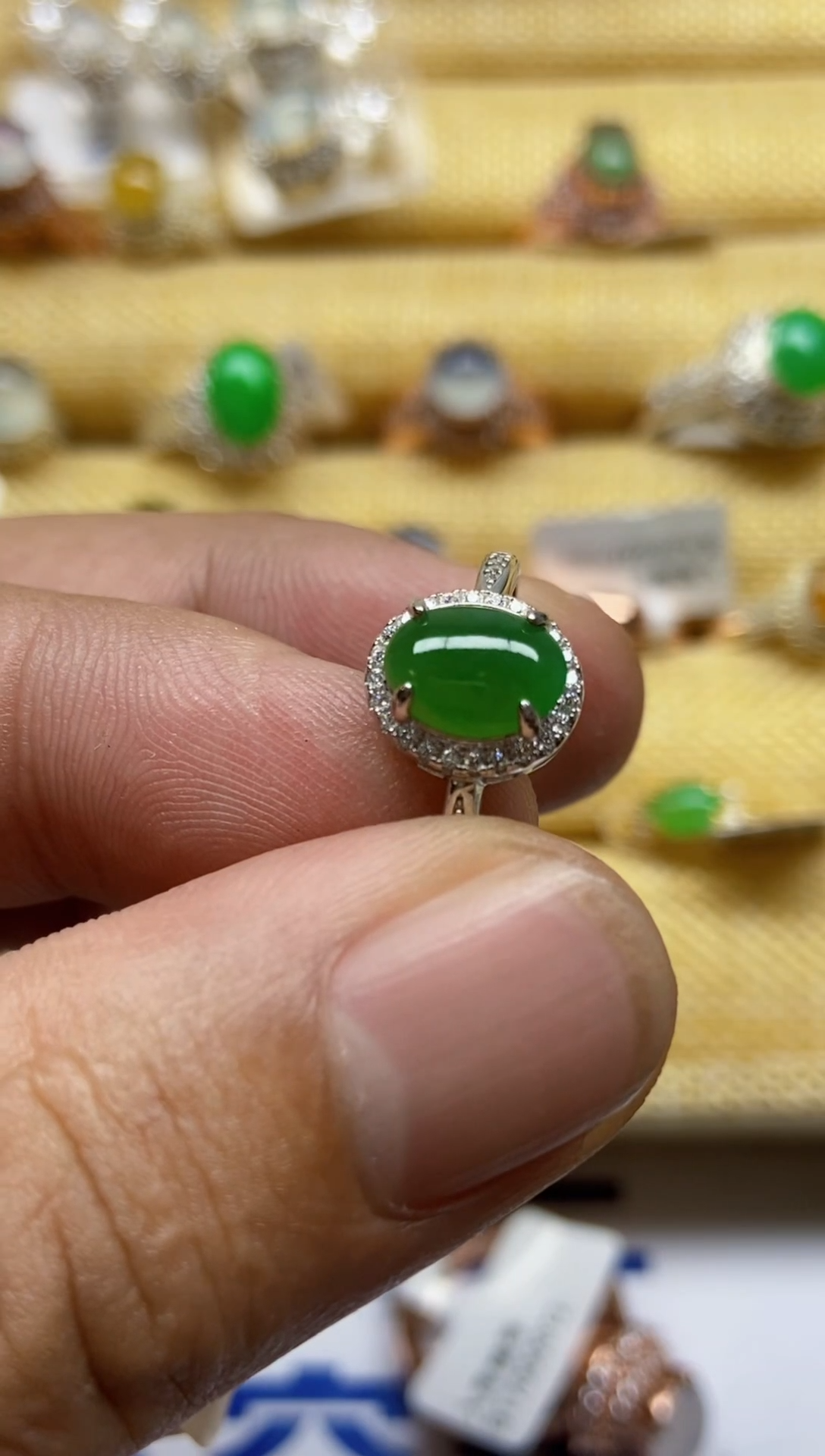 【闪购商品】翡翠戒指银S925镶嵌0000