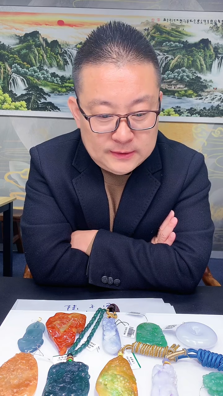 【闪购商品】定制翡翠未镶嵌1007hm-毛货挂件