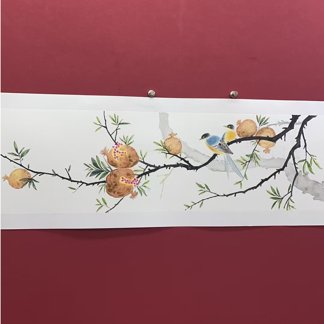 高远/国画/宣纸/140X35/手绘