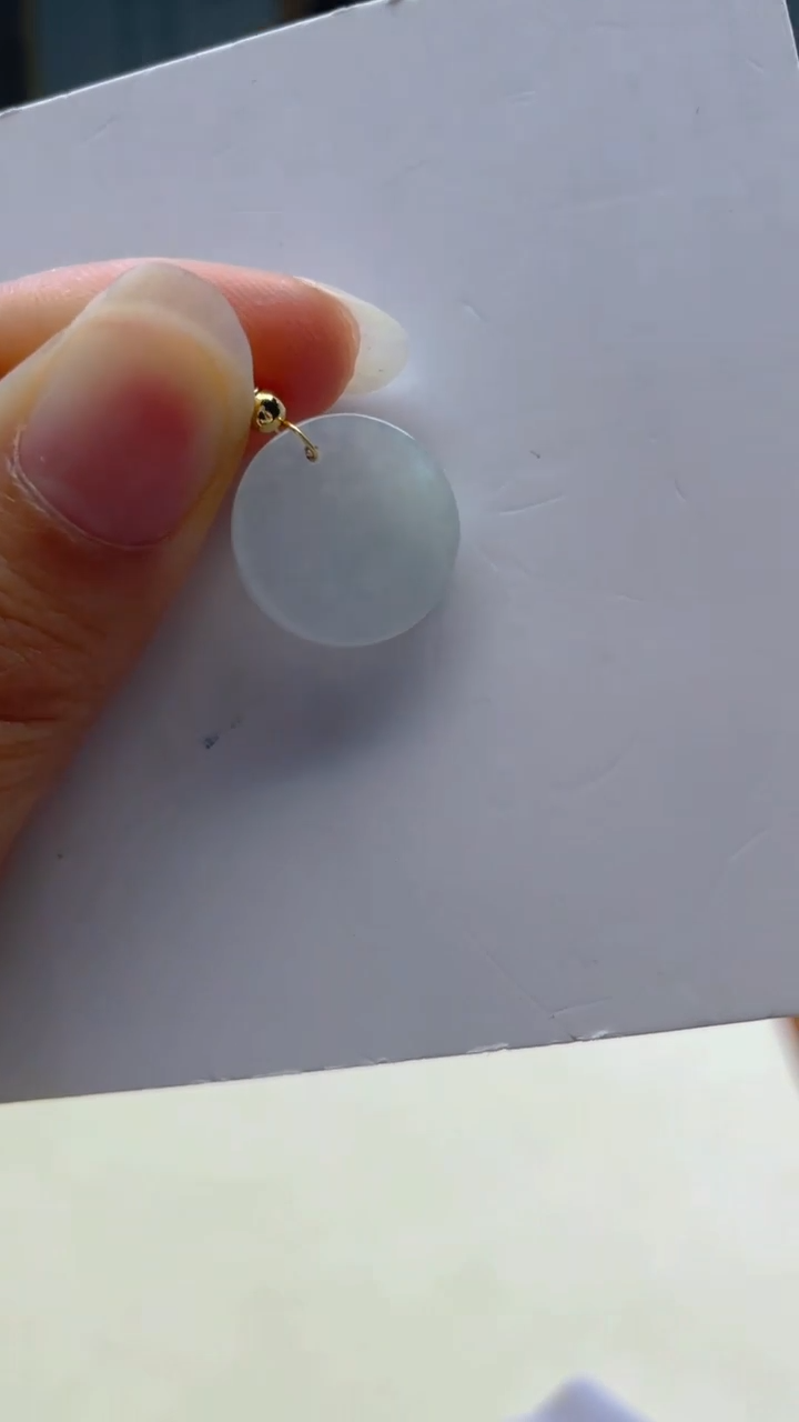 【闪购商品】翡翠颈饰14K金镶嵌天然A货翡翠