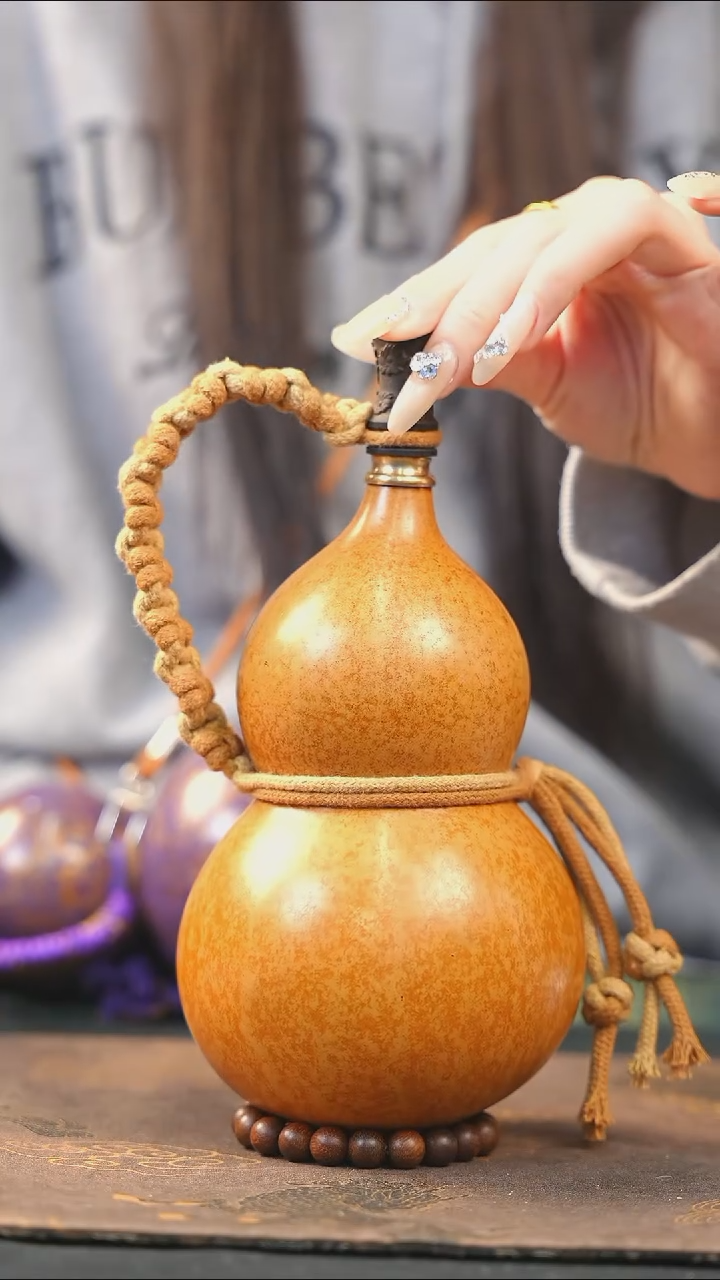 【闪购商品】XJ164大漆酒葫芦不包手串及旋转底座