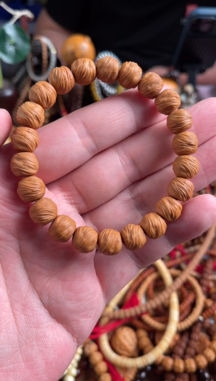 【闪购商品】猴头核桃手串王胖子文玩工作室金丝卷