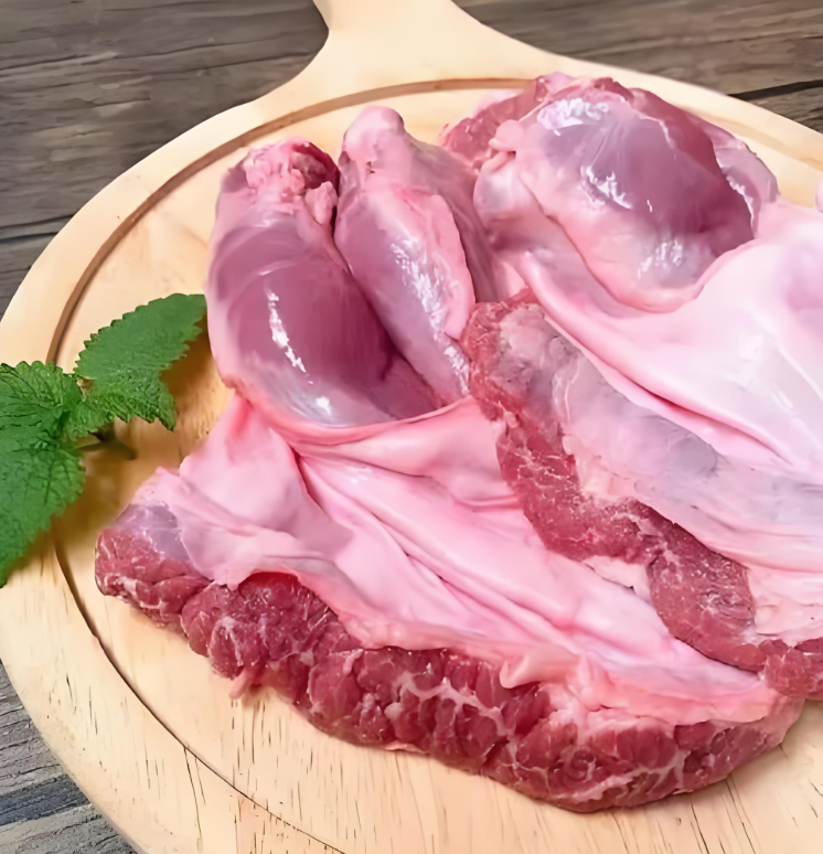 小黑大白自营土猪粮食猪护心肉大油边