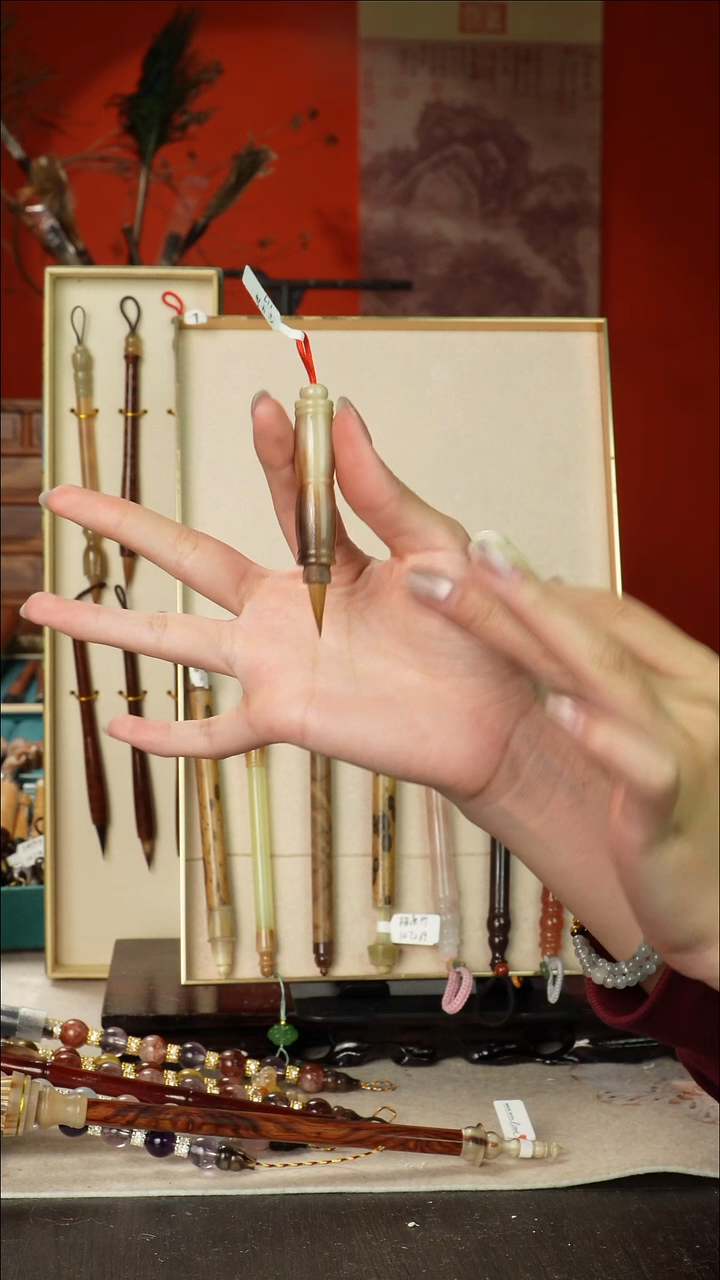 468号闪孤品高货毛笔链接 清水试笔 蘸墨不退