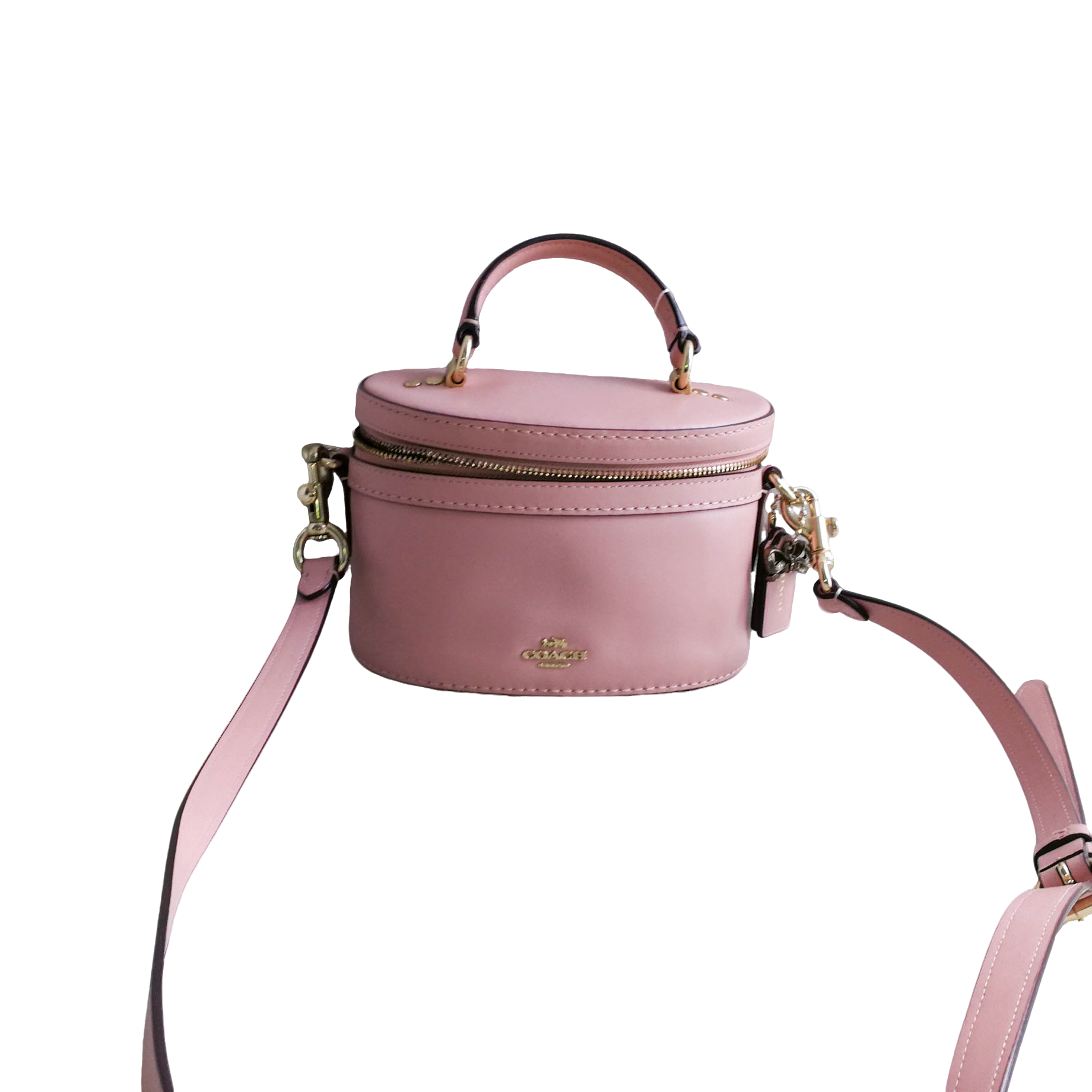 95新 COACH/蔻驰 COACH 粉色发财桶包 082903