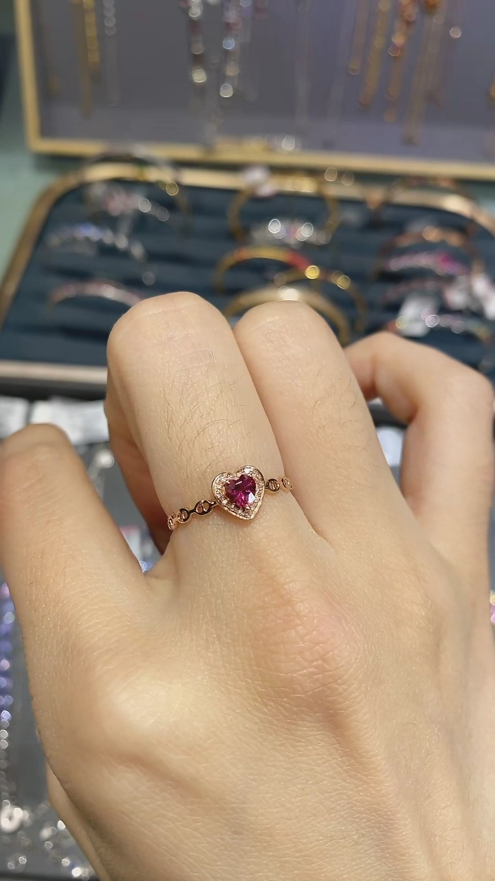 【闪购商品】碧玺戒指18K金镶嵌戒指