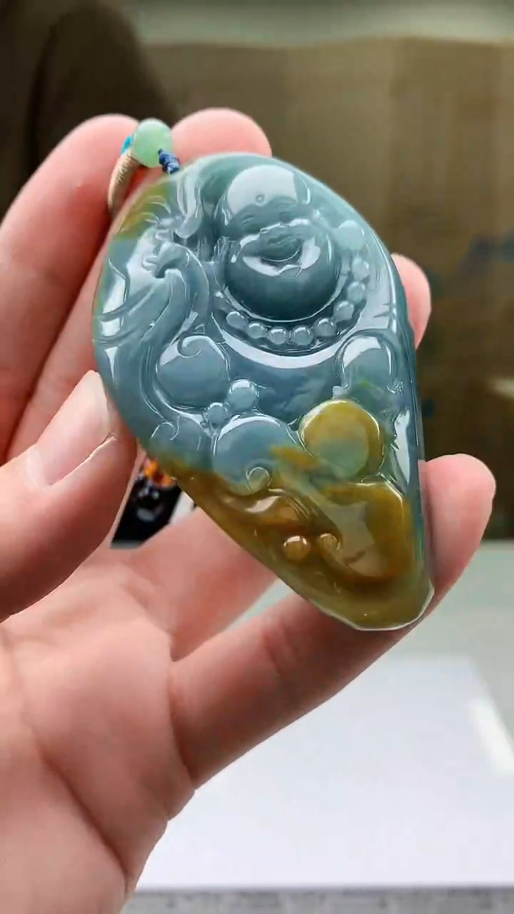 【闪购商品】定制翡翠未镶嵌4812bb-毛货挂件65