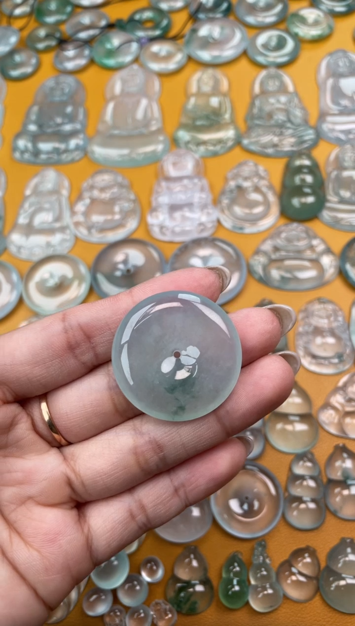 翡翠未镶嵌吊坠(不含链)平安扣 32.5 5.7