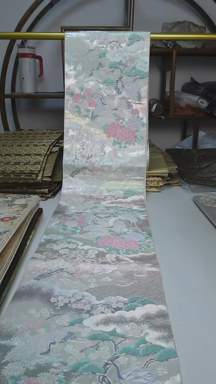 织绣39西阵织六通仙鹤