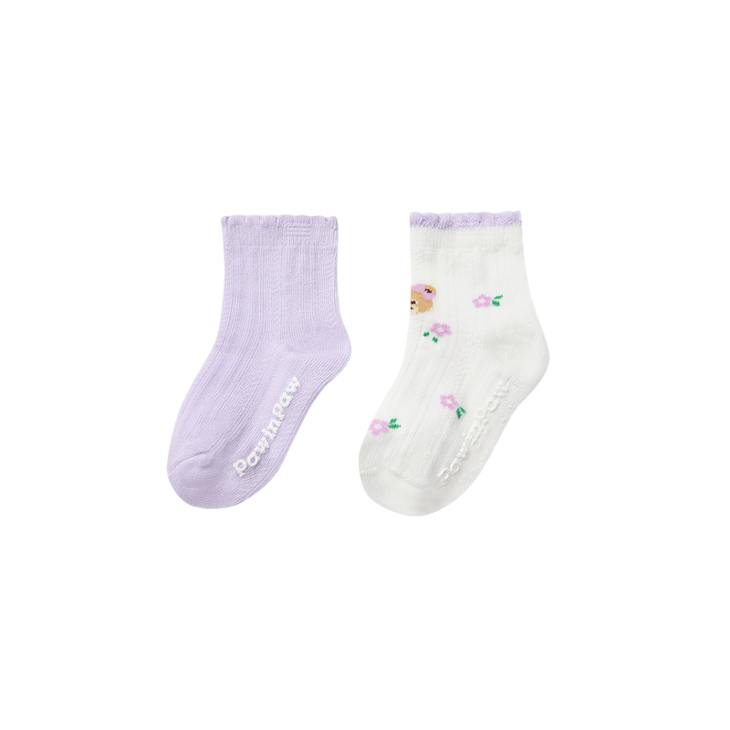 童装25年春夏新款女童可爱透气袜子两双装PCAYFS521E