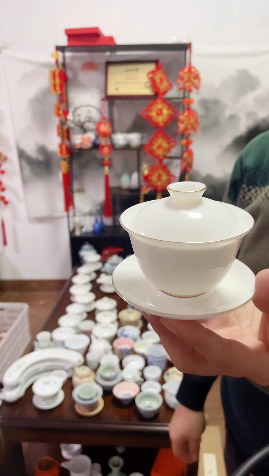 【闪购商品】【瓷心匠物】直播间福利专款金线盖碗