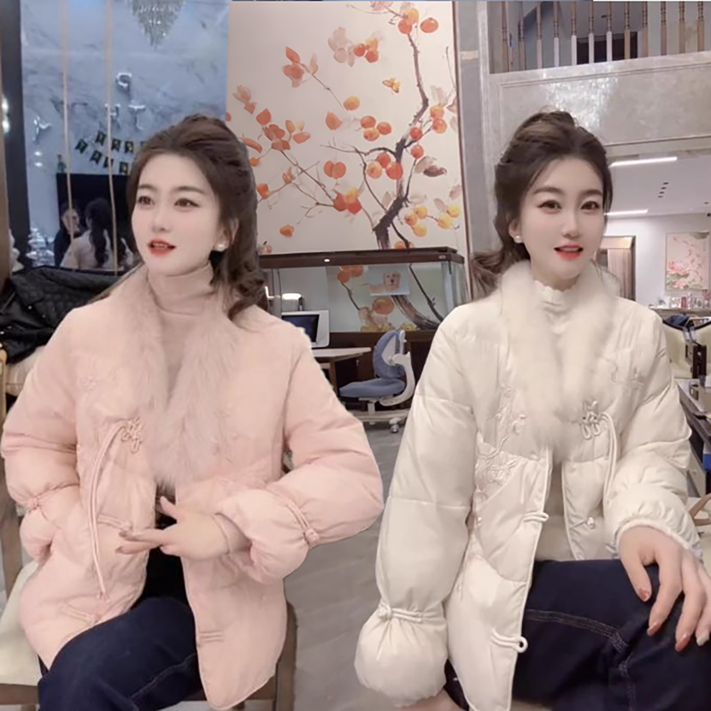 民族风棉服女外套新款2025冬季复古刺绣宽松中式国潮保暖加厚棉衣