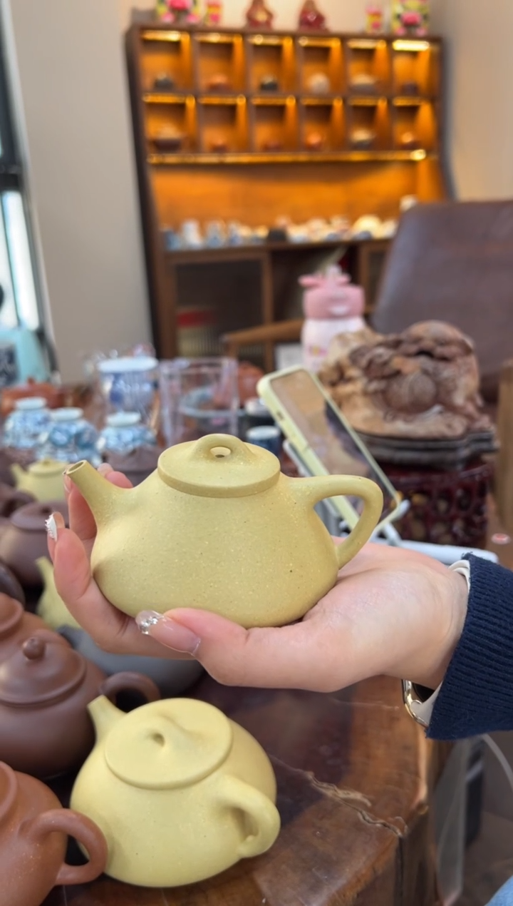 【闪购商品】紫砂茶壶【头哥手工壶】子冶石瓢本绿光素