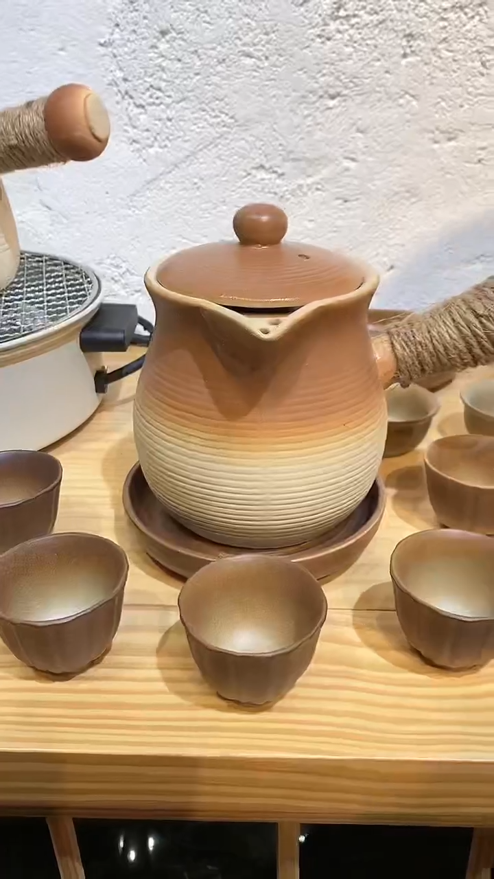 【闪购商品】满容量1000毫升+壶承+6个反口杯