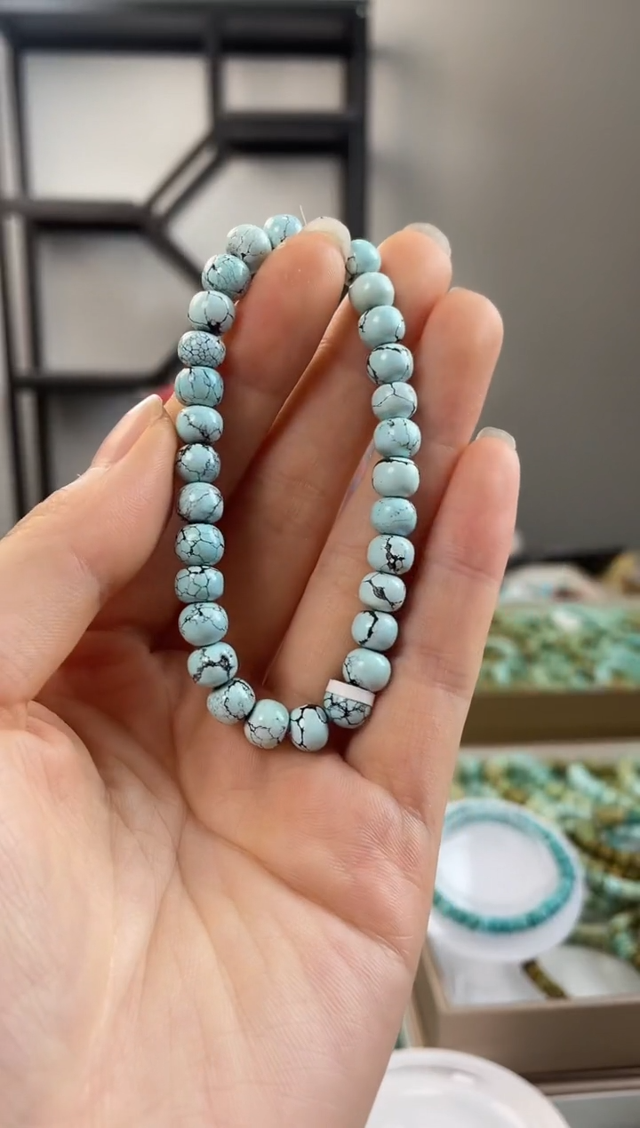 【闪购商品】绿松石珠宝奇石未镶嵌7.1+mm