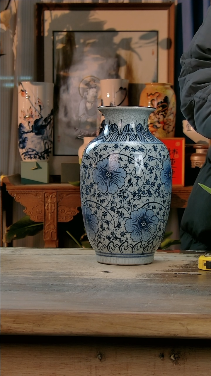 【闪购商品】瓷片景德镇纯手工釉下彩精品花瓶