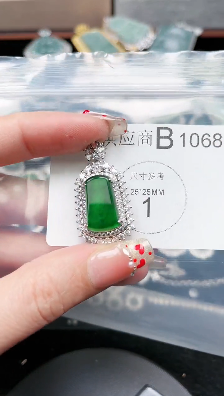 【闪购商品】翡翠颈饰未镶嵌1068赠皮绳