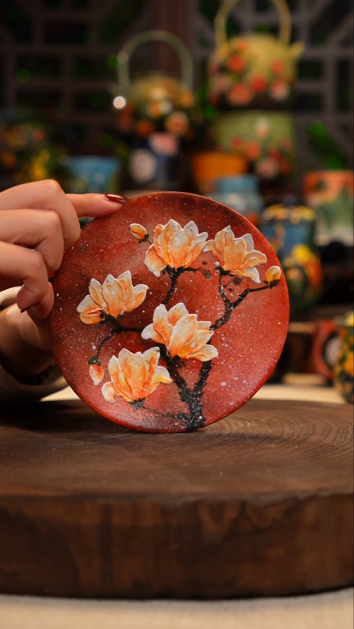 油画   釉下彩  盘