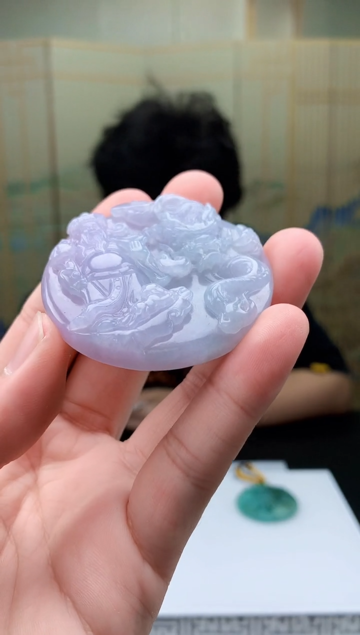 【闪购商品】定制翡翠未镶嵌4688bb-毛货挂件150