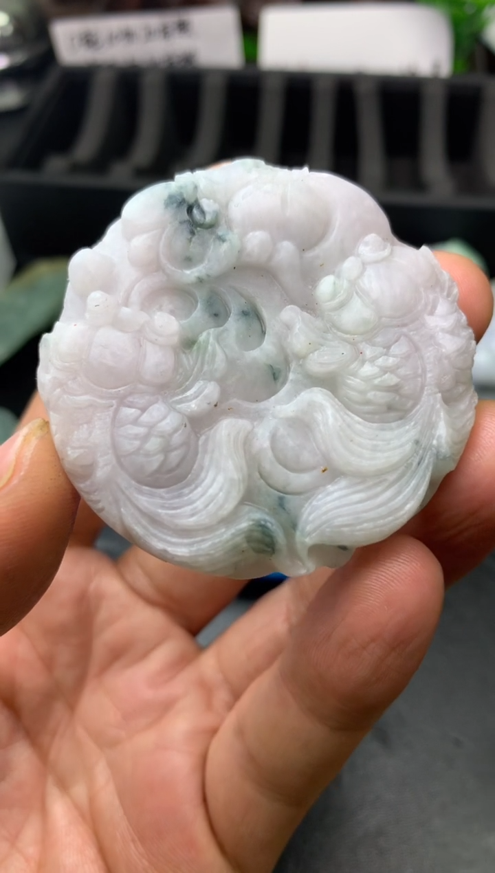 颈饰未镶嵌翡翠老*E金鱼