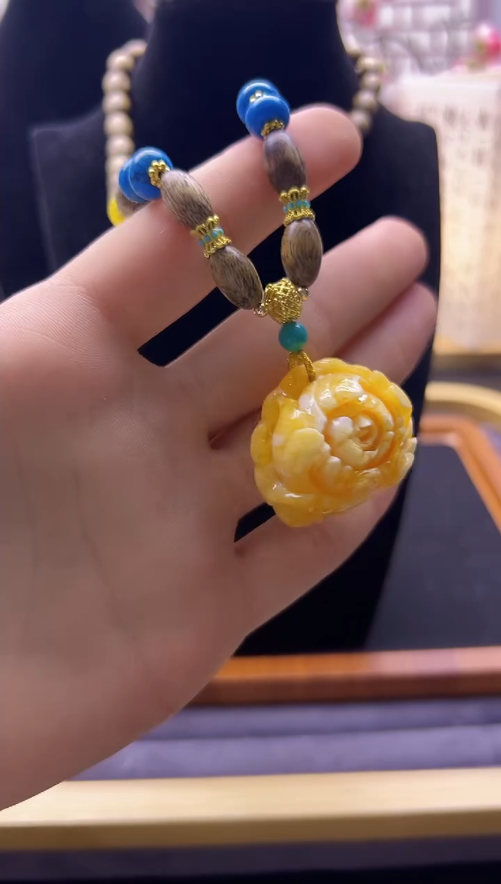 【闪购商品】蜜蜡颈饰14K金镶嵌X814          