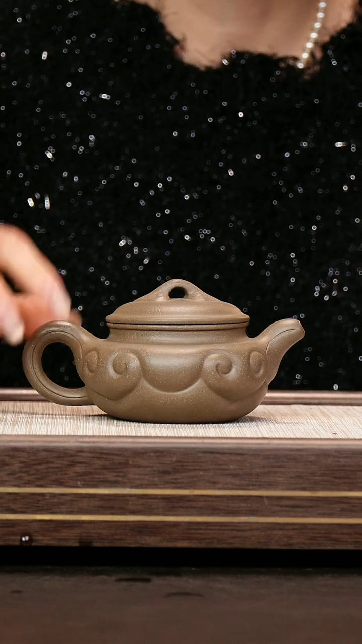 茶壶紫砂青段 仿古如意