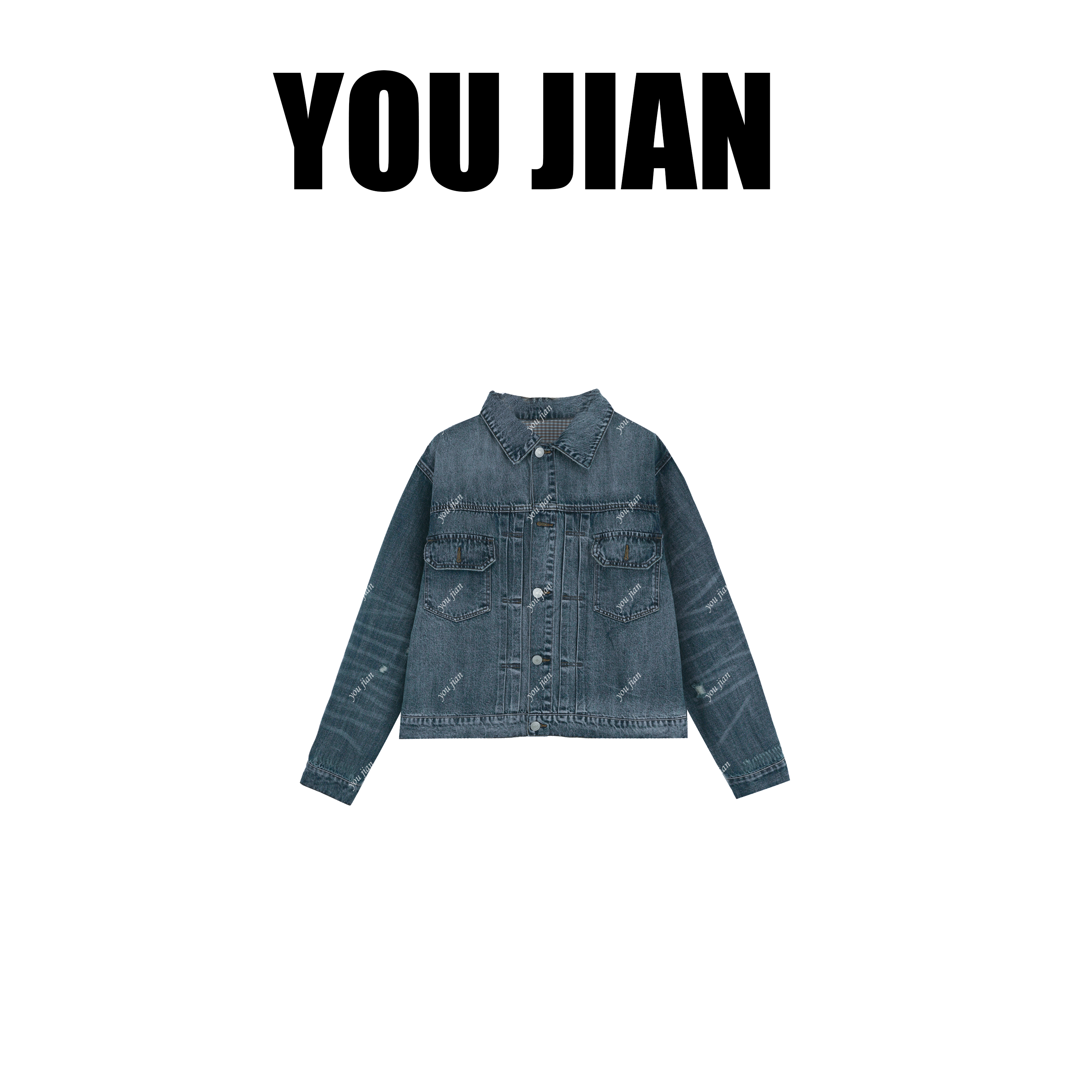 【率性而为】设计师款复古做旧重水洗牛仔外套经典洋气百搭美式