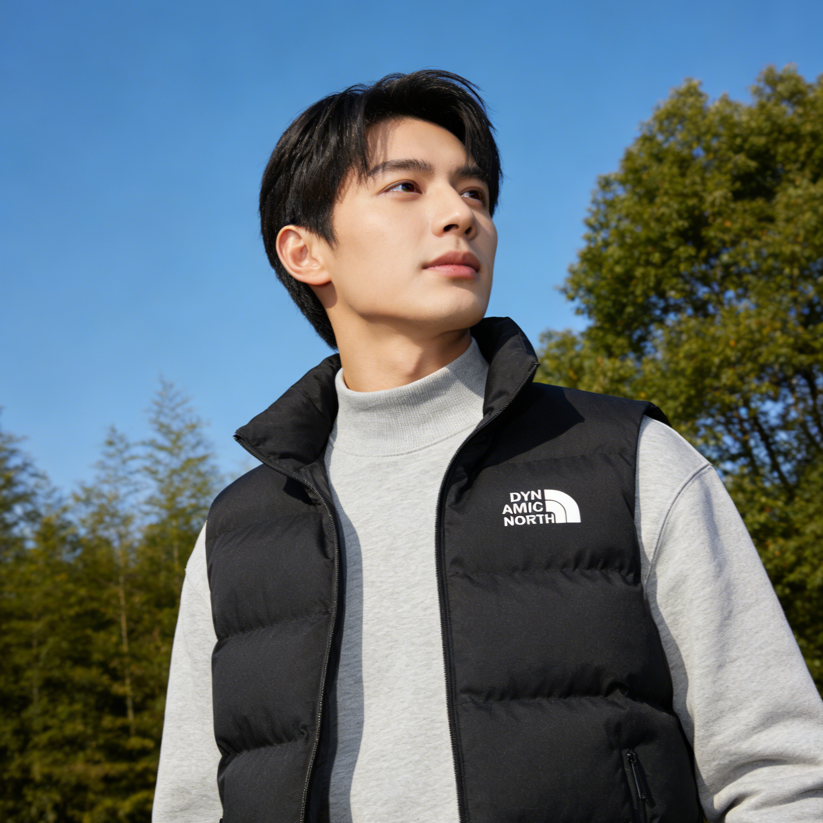 动感北面小标马甲秋冬新款潮牌背心男女同款无袖棉服