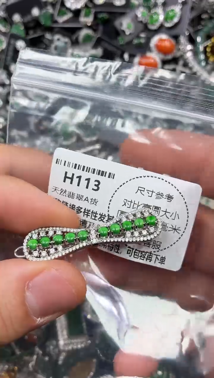 颈饰未镶嵌翡翠H113发夹