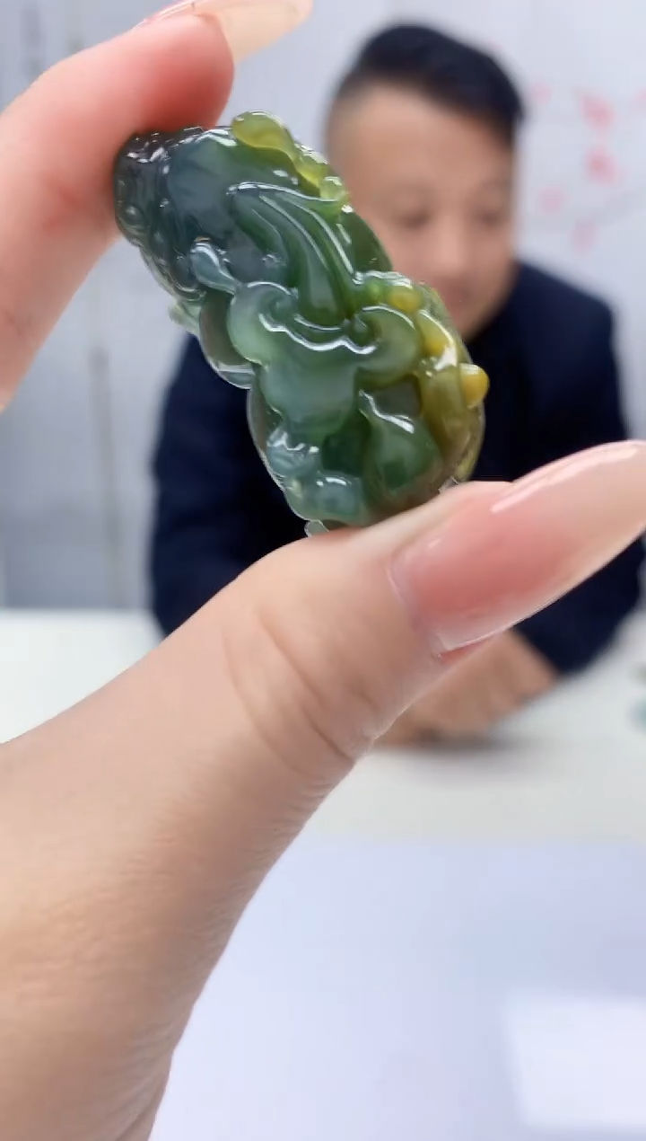 【闪购商品】定制翡翠未镶嵌4969jj-毛货挂件24