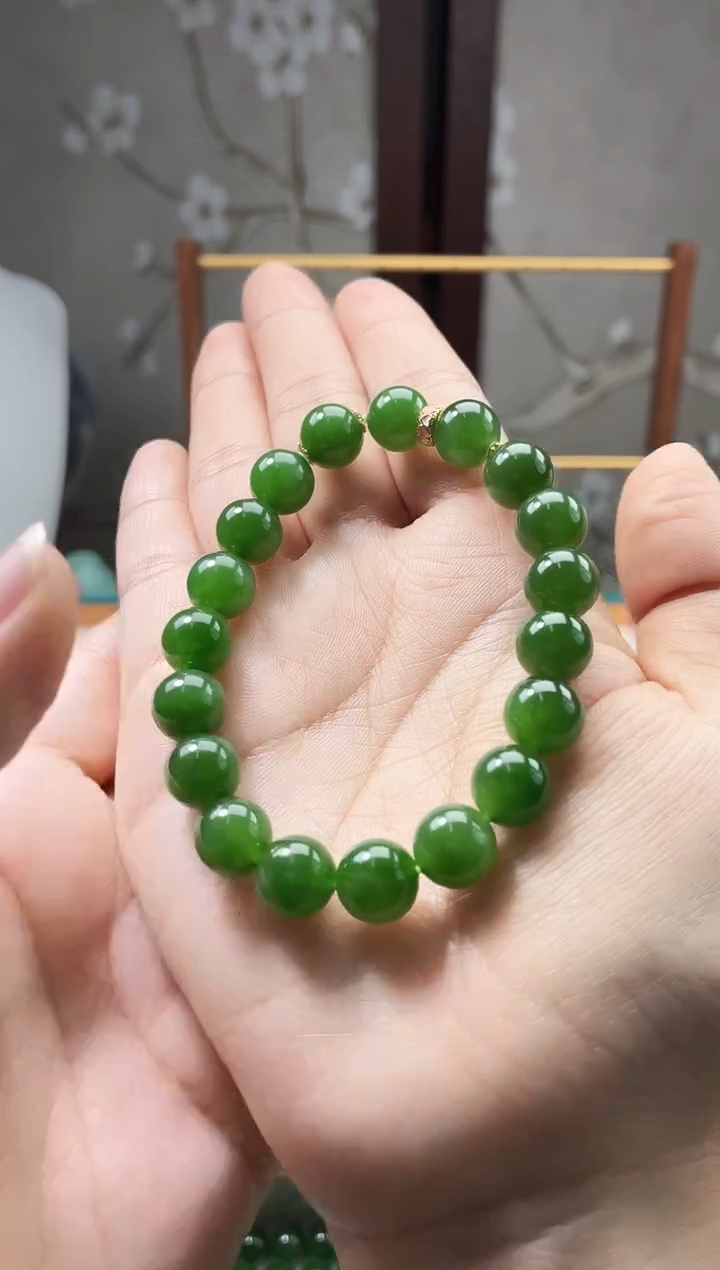 未镶嵌手串和田玉（碧玉）10mm手串