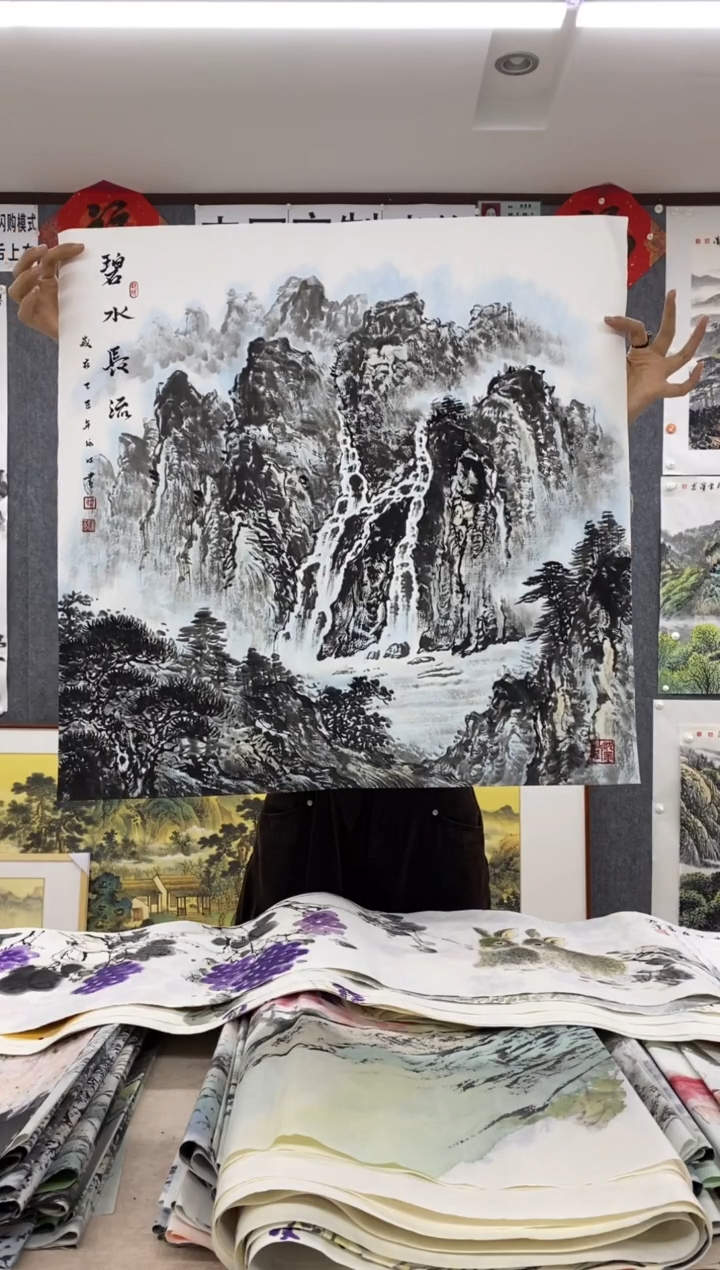国画福利！沈泳江手绘 四尺斗方68*68cm