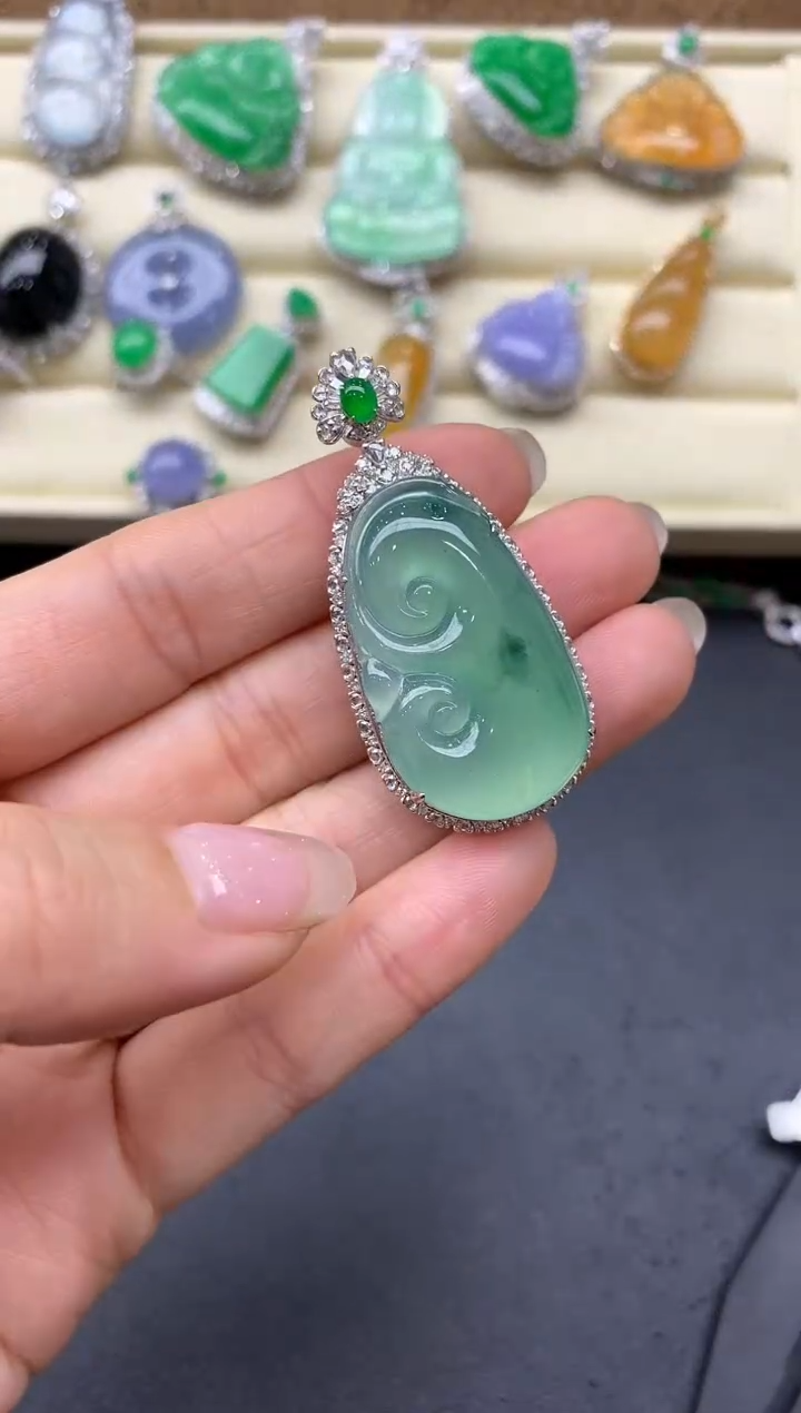 【闪购商品】翡翠颈饰18K金镶嵌632-中国好珍宝