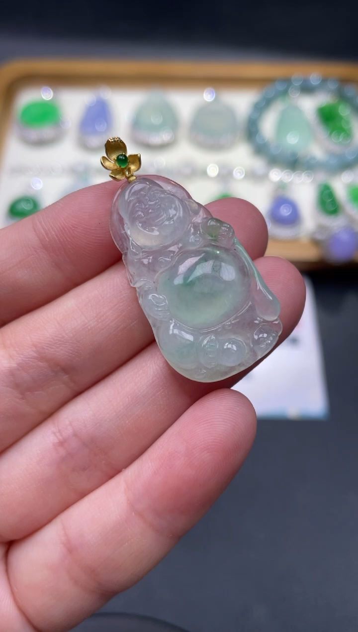 【闪购商品】翡翠颈饰18K金镶嵌43........