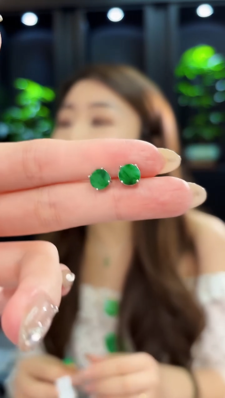 翡翠未镶嵌耳饰23缅料A货/多样性发货/一件