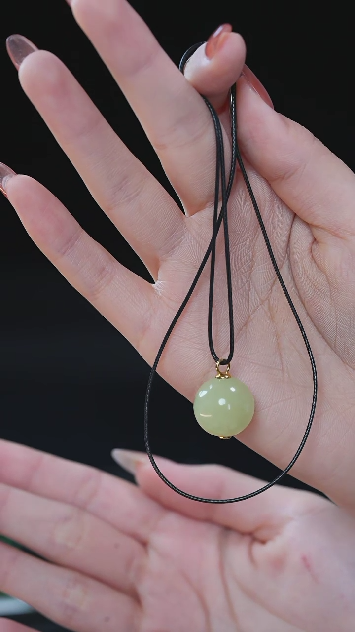 【闪购商品】和田玉吊坠(赠链)未镶嵌DX16L01和田玉黄白老玉单珠16